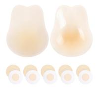 Kiiwah Soutien-Gorge Adhesif Push Up Invisible, Dos Nu Remonte Sein Réutilisable avec 5 Paires Jetable Cache Tetons