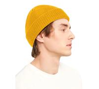 Kiiwah Unisexe Bonnet Trawler, Beanie Élastique pour Homme Femme, Chaud et Doux Bonnet Hiver, Docker Bonnet Court Homme (Jaune)