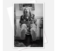 KIJDID Poster humoristique vintage noir et blanc du film Dumb and Dumber - Impression sur toile de toilettes - Décoration de salle de bain - 30,5 x 40,6 cm - Sans cadre