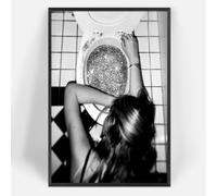 KIJDID Toile murale avec cadre « After The Disco Party » - Impressions sur toile pour salle de bain - Impressions sur toile pour salle de bain - Impressions sur toile pour salle de bain, chambre