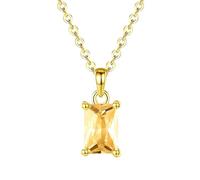 KIJSKKOPO Collier En Argent Sterling 925 Avec Pierre De Naissance De Décembre, Plaqué Or Incrusté Zircons Carrés Colorés, Chaîne Ras Du Cou Réglable, Bijoux Cadeaux pour Maman, Épouse, Peti