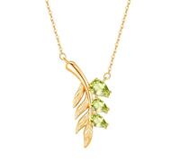 KIJSKKOPO Collier En Argent Sterling 925, Pendentif En Forme De Goutte D'Eau Incrusté De Topaze Taillée En Forme De Feuille D'Or, Collier Ras Du Cou Réglable, Bijoux Mariage, Cadeau D'Anniversair
