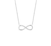 KIJSKKOPO Collier En Argent Sterling S925 pour Femme, Pendentif Simple En Zircon Incrusté De Symbole De L'Infini, Collier De Clavicule Réglable, Bijoux Cadeaux pour Maman, Épouse, Petite Amie