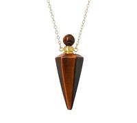 KIJSKKOPO Collier En Pierre Naturelle Avec Pendentif Diffuseur D'Huiles Essentielles Reiki Hexagonal Pointu 7 Chakras, Collier En Pierre Précieuse Énergétique, Bijoux pour Filles, Pierre Œi