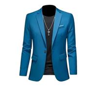 KIJSKKOPO Veste Blazer Blanche Cintrée pour Homme, Coupe Formelle, Revers Cranté, Simple Boutonnage, Style Élégant Et Décontracté, Idéale pour Un Mariage, Une Soirée d'affaires Ou Un Dîner.