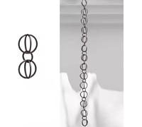 KIJyfgTR Attrape-Pluie d'anneau de gouttière de chaîne de Pluie, inverseur de Pluie de Drainage d'avant-Toit de Temple(Style2,2.4m/8ft)