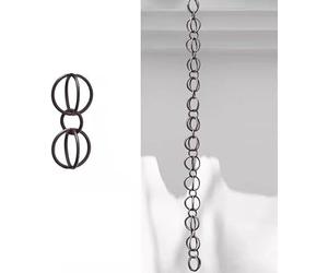 KIJyfgTR Attrape-Pluie d'anneau de gouttière de chaîne de Pluie, inverseur de Pluie de Drainage d'avant-Toit de Temple(Style2,1.5m/5ft)