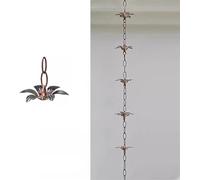 KIJyfgTR Chaîne de captage de Pluie de Drainage d'avant-Toit, chaîne de Pluie décorative de Jardin extérieur for becs vers Le Bas de gouttière de Toit de Temple(Style4,1m/3ft)