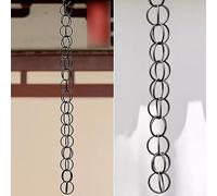 KIJyfgTR Chaîne de dérivation de chaîne de Pluie, chaîne de Guidage for descentes pluviales, chaîne de Collecte, décoration de Toit de Patio de Villa de Maison, Horloge de Pluie(150cm (5ft))