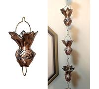 KIJyfgTR Chaîne de Pluie Chaînes de Pluie Remplacement des descentes de gouttières, Chaîne de dérivation d'eau de Pluie de Drainage des Avant-toits extérieurs(300cm/10ft)