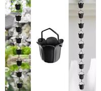 KIJyfgTR Chaîne de pluie en aluminium pour gouttière, collecteur de pluie, Villa Yard Temple Eaves Drainage 100 cm