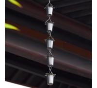 KIJyfgTR Chaîne de Pluie en Forme de pétales d'étain, gouttière, chaînes de Pluie for décoration de Jardin extérieur/Drainage des Avant-toits(260cm (102 3/8"))