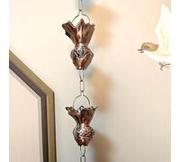 KIJyfgTR Chaîne de pluie en forme de poisson pour décorer votre cour, jardin, chaînes d'eau de pluie très résistantes pour gouttière, bec de descente (100 cm)