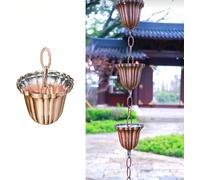 KIJyfgTR Chaîne de Pluie for Drainage des Avant-toits, chaîne de récupération de Pluie, décoration de Jardin, for gouttière de Toit de Temple(Style1,200cm (6.5ft))