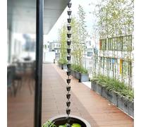 KIJyfgTR Chaîne de Pluie for Drainage des Avant-toits, chaînes de gouttières, capteurs de Pluie for descentes pluviales sous Les gouttières(240cm/8ft)