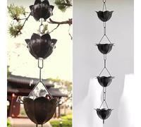 KIJyfgTR Chaînes de Pluie Chaînes de Pluie en Aluminium for remplacer Les tuyaux de Descente, chaînes directes de Pluie for l'affichage de la Maison/Drainage des Avant-toits(260cm (8.5ft))