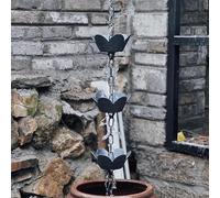 KIJyfgTR Chaînes de Pluie for Sortie de gouttières d'avant-Toit, chaîne de gouttière de collecteur de Pluie de pétales(240cm (8ft))