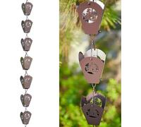 KIJyfgTR Collecte d'eau de Pluie for gouttières, chaîne décorative d'eau de Pluie, chaîne de dérivation d'eau de Pluie en Aluminium(Style1,240cm (8ft))