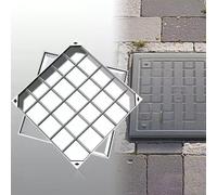 KIJyfgTR Couvercle de Drain extérieur carré dissimulé en Acier Inoxydable for Regard d'homme et Cadre