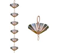 KIJyfgTR for gouttières et tuyaux de Descente, chaînes de Collecte d'eau de Pluie décoratives de Jardin, Cloche de Pluie de déviateur de Pluie de Patio(Style3,240cm (8ft))