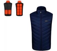 KIJyfgTR Gilet Chauffant Intelligent électrique for Hommes et Femmes, Veste chauffante légère (Pile Non Incluse).(Zone Bleue 13,XX-Large)