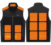 KIJyfgTR Gilet Chauffant, Veste chauffante légère et isolée, Gilet électrique for la Chasse et Le Camping en extérieur (Pile Non Incluse)(M(50-55kg))