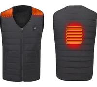 KIJyfgTR Gilet Thermique Chauffant à 3 Niveaux for Homme, idéal for la randonnée, Le Ski et Le Camping (sans Batterie).(L(55-62.5kg))