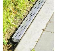 KIJyfgTR Gouttières Fines en Acier Inoxydable for béton et garages, caniveaux Plats et systèmes de gouttières for allées(10x5cm)