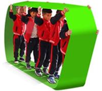 KIJyfgTR Jeux de Travail d'équipe, Tapis de Course, activités de Plein air, Jeu coopératif de Coordination de fête(Green,Kids-8M)
