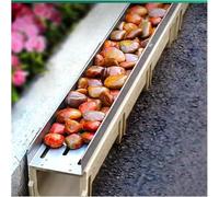 KIJyfgTR Kits de gouttières for Jardins et terrasses - Systèmes de gouttières grillagées avec Grille métallique(100x22x15cm)