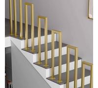 KIJyfgTR Rampe d'escalier en métal en Forme de U, adaptée à Une Utilisation intérieure et extérieure, Garde-Corps de sécurité Vintage en Fer forgé, Support for Personnes handicapées(Gold-u,100cm)