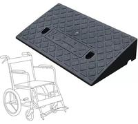 KIJyfgTR Roadstone Ramp 3-14.5cm Rising Anti Slip Plastic Ladder Ramp with Bolt Vehicle Ramp Car Curb Ramp(Black,49x38x14.5cm)