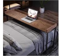 KIJyfgTR Table de lit en Bois Massif Naturel avec roulettes for Chambre à Coucher, hôpital, Sanatorium, Poste de Travail Mobile