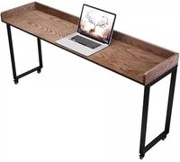 KIJyfgTR Table de lit en Bois Massif Naturel avec roulettes for Chambre à Coucher, hôpital, Sanatorium, Poste de Travail Mobile, Table à Manger