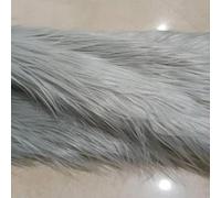 KIJyfgTR Tissu en fausse fourrure de renard 170 × 50 cm, poils longs de 10 cm, for bricolage, vêtements, appareil photo, décoration de sol, accessoires de photographie, tapis de fond(Grigio)