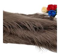 KIJyfgTR Tissu en fausse fourrure de renard 170 × 50 cm, poils longs de 10 cm, for bricolage, vêtements, appareil photo, décoration de sol, accessoires de photographie, tapis de fond(Coffee)