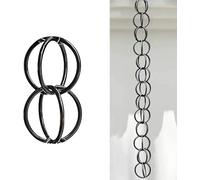 KIJyfgTR Tuyau de Descente de gouttière, chaîne de Pluie à Anneau Fonctionnelle et décorative, chaîne de Collecte d'eau de Pluie en Aluminium for Jardin, Patio, Maison, Villa(300cm (10ft))