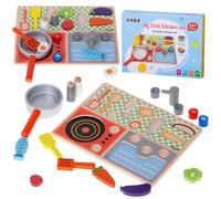 KIK Assiette de cuisine pour enfants avec planche à découper KX5169