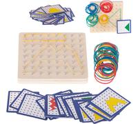 KIK KX5177 Geoboard geoplan puzzle en bois créer des formes avec des élastiques