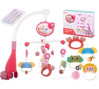 KIK KX5469_1 Carrousel Lullaby Star Design rose + télécommande