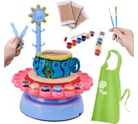 KIK KX5630 Tour de potier, set créatif avec argile et peinture 600g