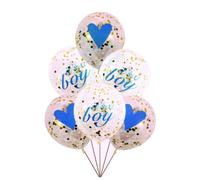 KIK KX5866_1 Jeu de ballons gonflables avec confettis IT'S A BOY 6 pièces - bleu