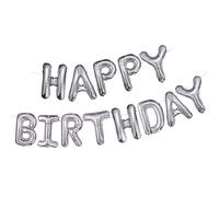 KIK KX5948_1 Kit ballons gonflables HAPPY BIRTHDAY - argenté