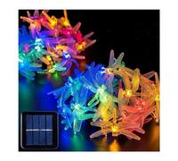 KIK - Lampe solaire de jardin avec libellules 6,5m 30LED, multicolore