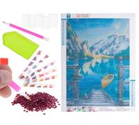 KIK Set de broderie en diamant avec mosaïque 5D Lake KX5259_5