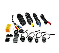 KIKAPA Caméra de Voiture à 360° avec Vue Panoramique Panoramique 1080P AHD Système de Caméra de Vue Droite + Gauche + + Arrière pour Android Auto Radio