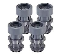 KIKAPA Support de machine à laver réglable en hauteur - Support de machine à laver - Gris - Support réglable anti-vibration pour machine à laver - 4 pièces