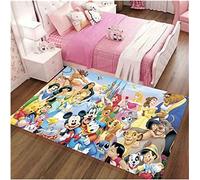 KIKCY Long tapis antidérapant pour chambre d'enfant Motif Disney Mickey Mouse 140 x 200 cm