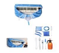 Kikepilm 12 pièces kit per pulizia split condizionatore avec bouteille d'eau de 2 L,sacco per pulizia split condizionatore (bleu ciel, grand)