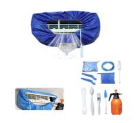 Kikepilm 12 pièces kit per pulizia split condizionatore avec bouteille d'eau de 2 L,sacco per pulizia split condizionatore (verre bleu, moyen)